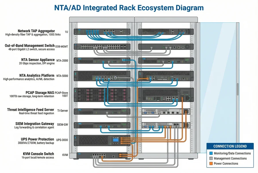 NTA/AD Integrated Rack Ecosystem with All Supporting Equipment